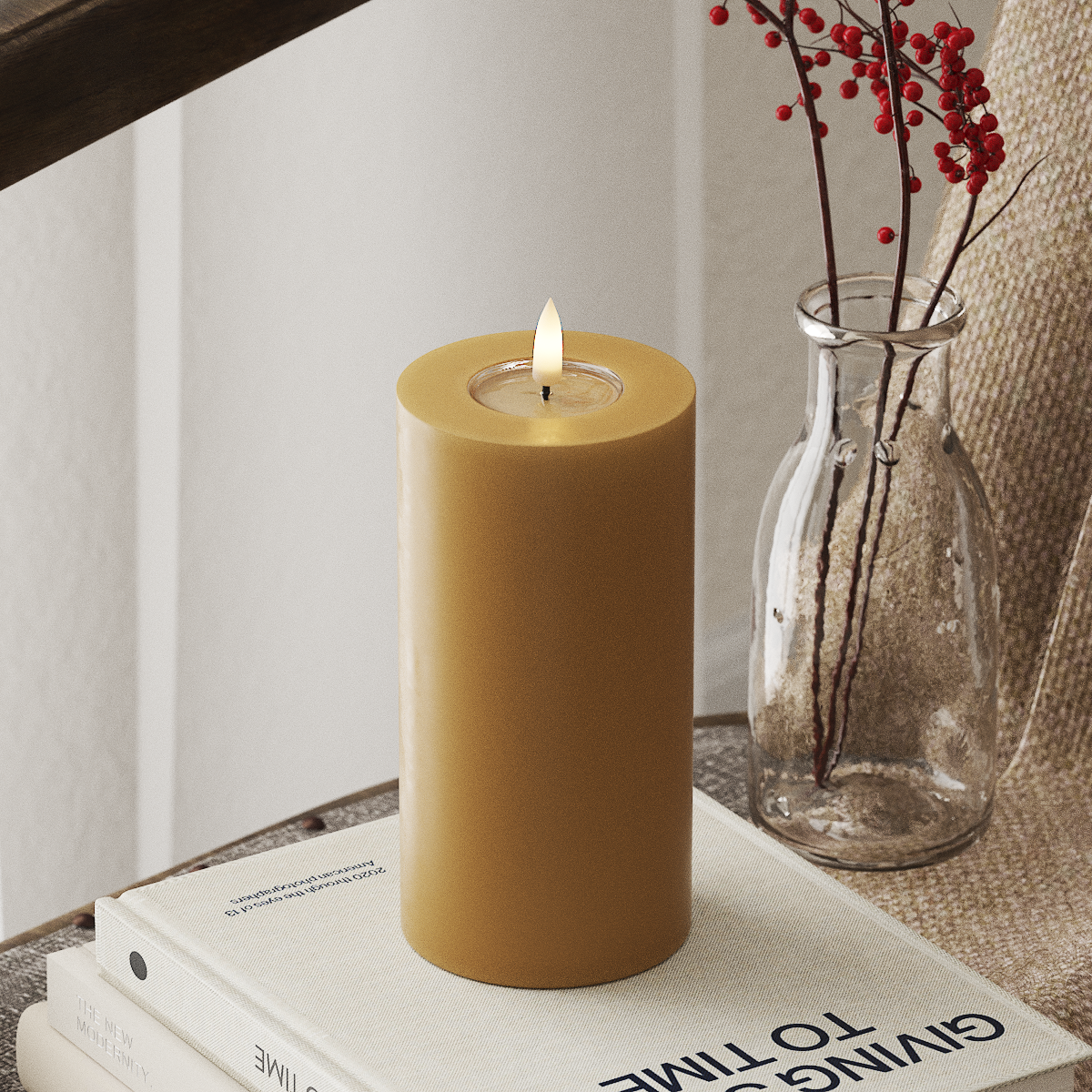 Candela pilastro LED SOREN 6xH9 cm bianco Candela pilastro LED SOREN 6xH9 cm bianco