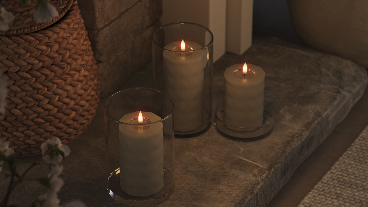 LED Square Met levensecht LED vlam