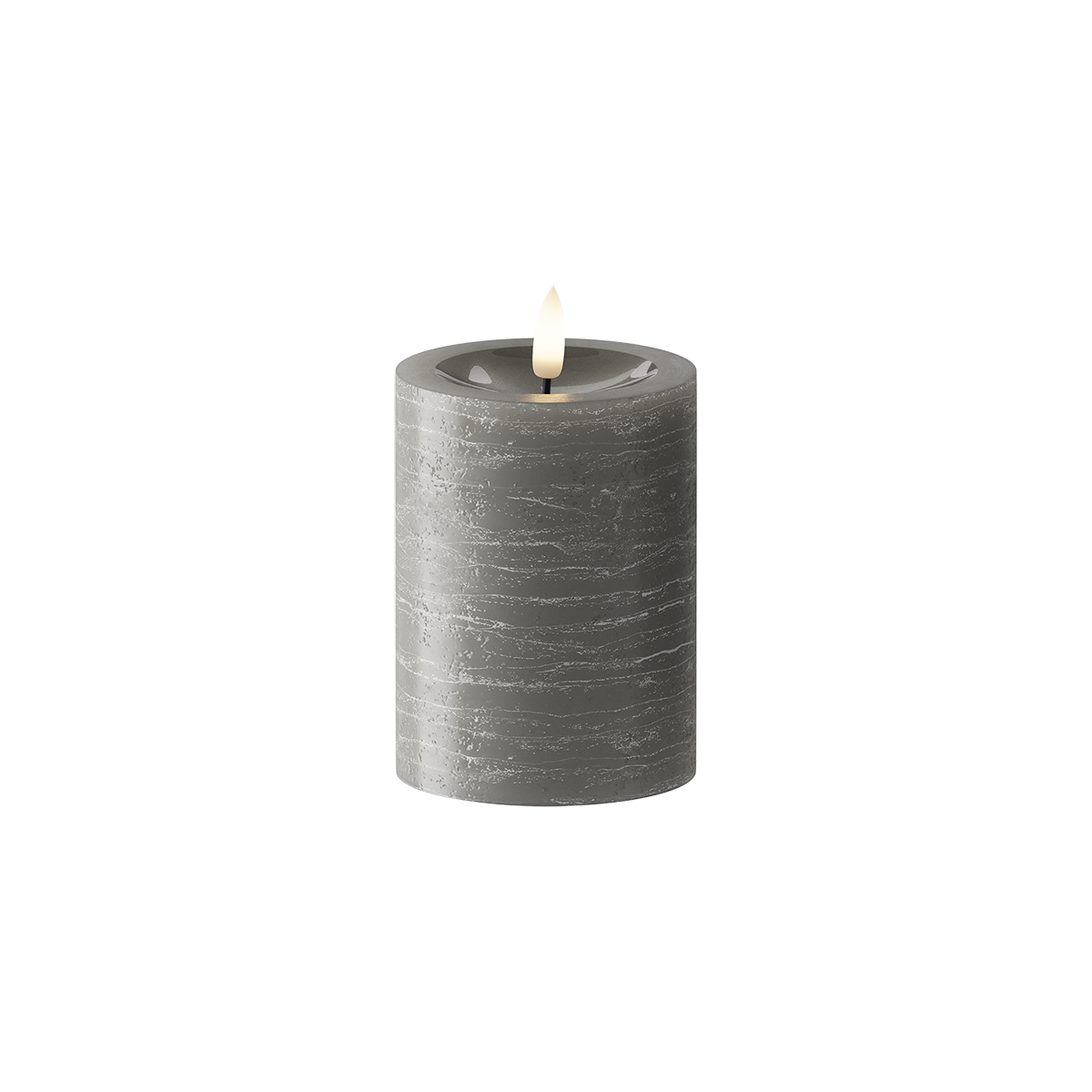LEDs Vela pilar Ø 7,5 x 10 cm Cinza escuro
