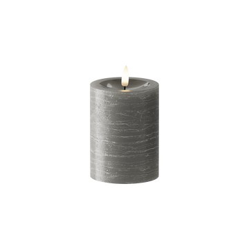 LEDs Vela pilar Ø 7,5 x 10 cm Cinza escuro