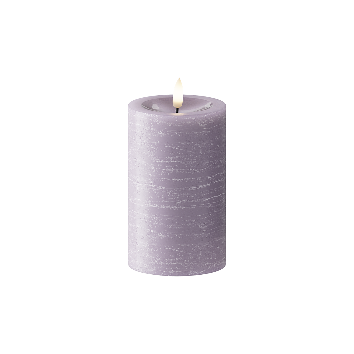 LED Blokklys Ø 7,5 x 12,5 cm Lavendel