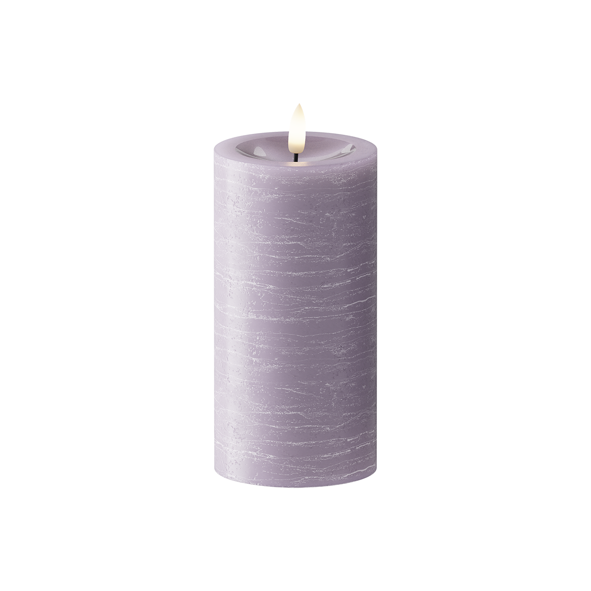 LED Blokklys Ø 7,5 x 15 cm Lavendel