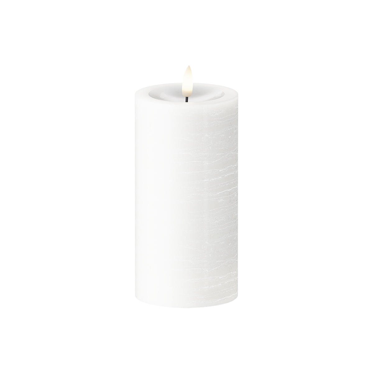 LED Stompkaarsen Ø 7,5 x 15 cm Wit