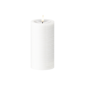 LED Stompkaarsen Ø 7,5 x 15 cm Wit