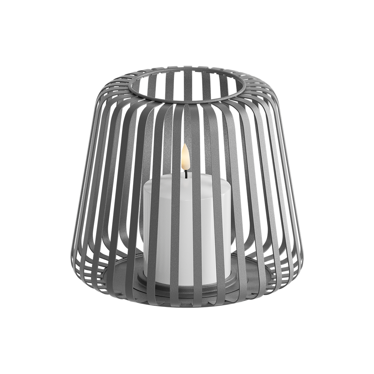 LED Lykta Ø 20 x 17 cm Grå