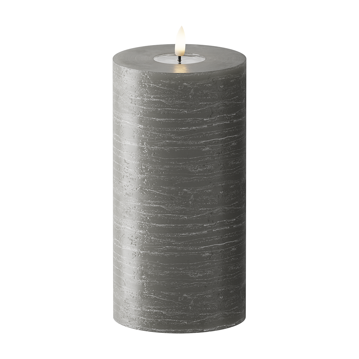 LEDs Vela pilar WetLook Ø 10 x 20 cm Cinza escuro