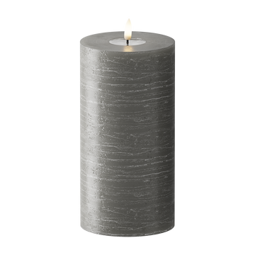 LEDs Vela pilar WetLook Ø 10 x 20 cm Cinza escuro