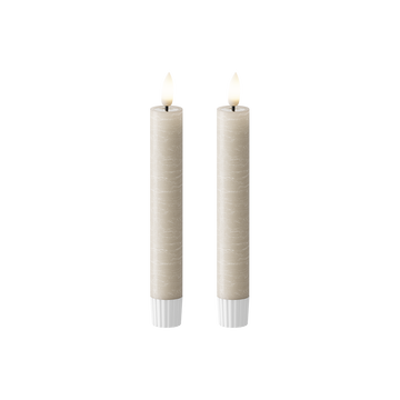 LED Kronelys WetLook Ø 2,2 x 18,5 cm Sand