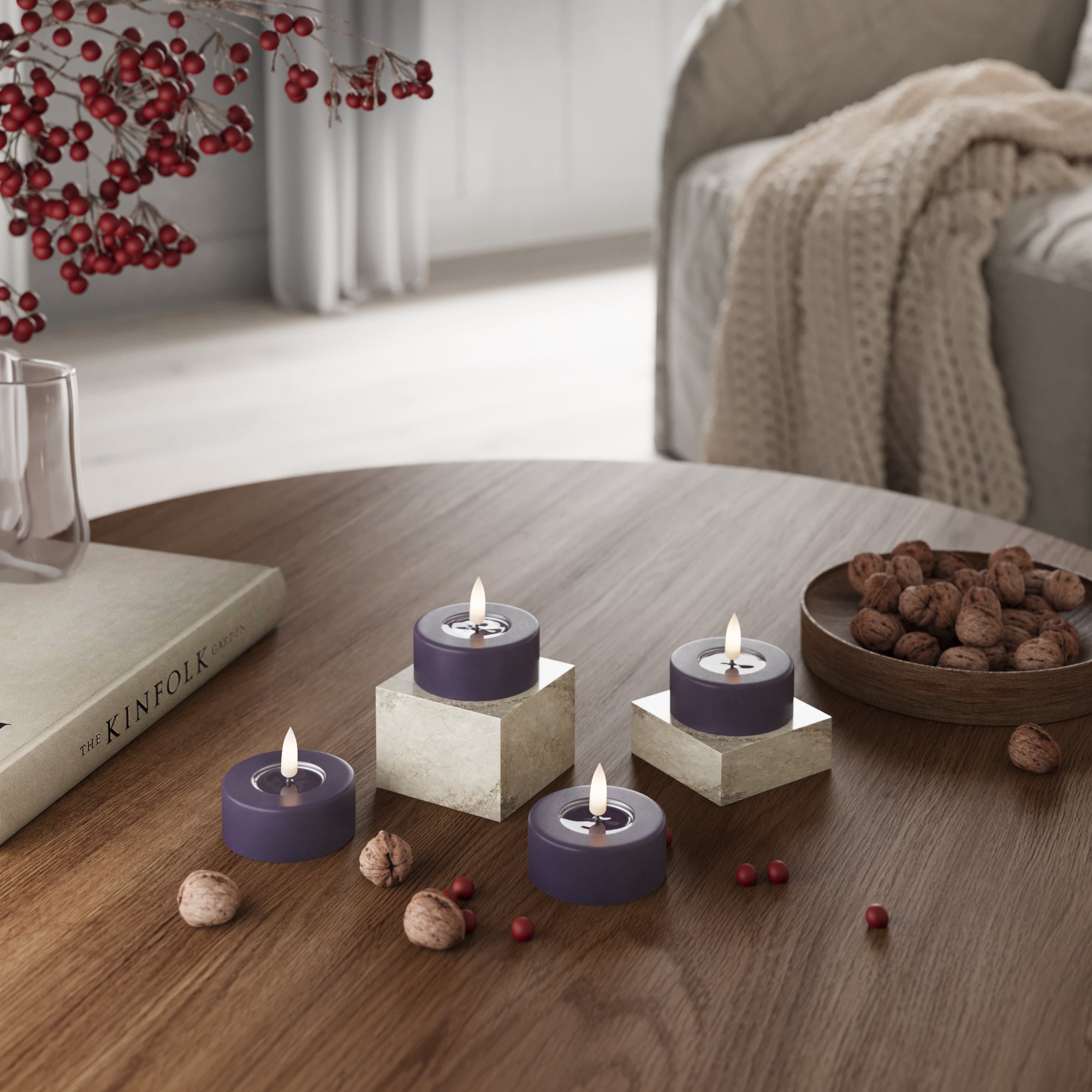 LED Jumbo Lighthouse Lighthouse Tmavě fialová - 4 ks