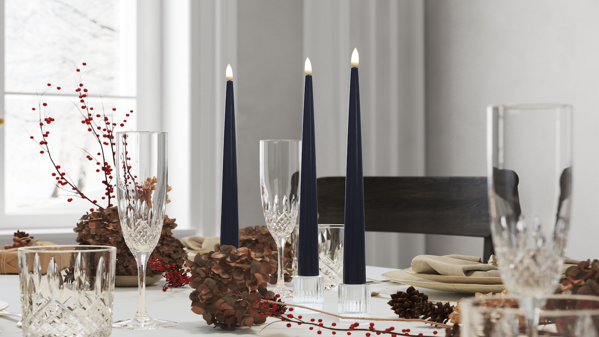 LED Kertlys med naturtro LED flamme
