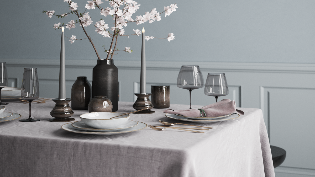 LED Glanzende dinerkaars Met levensecht LED vlam