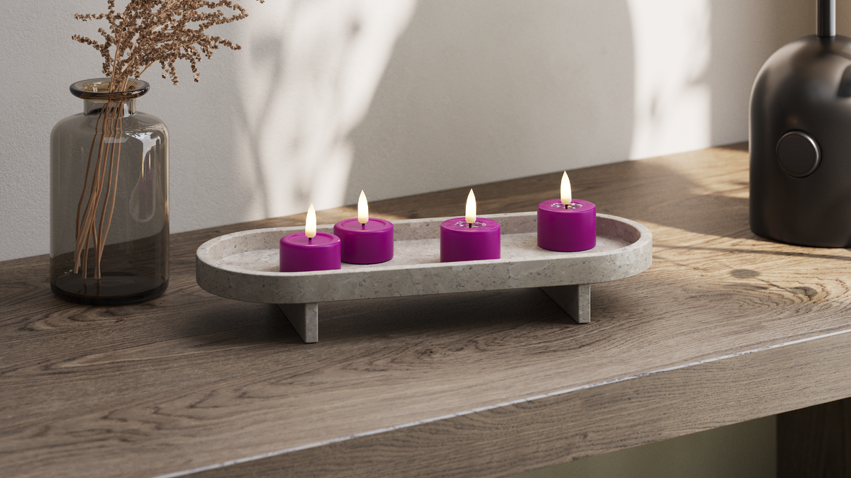 LED Jumbo Waxinelichtjes Met levensecht LED vlam