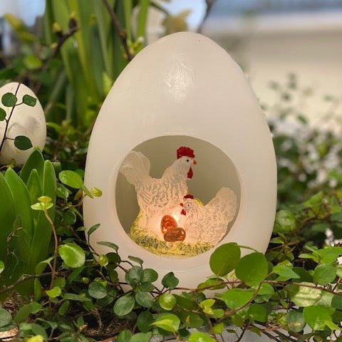 Paasei open binnen Wit Deluxe Homeart 1