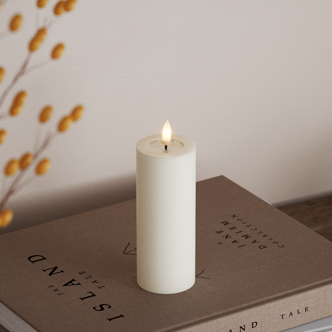 Deluxe Homeart LED Stompkaarsen Ø 5 x 12,5 cm Wit LED Stompkaarsen 4