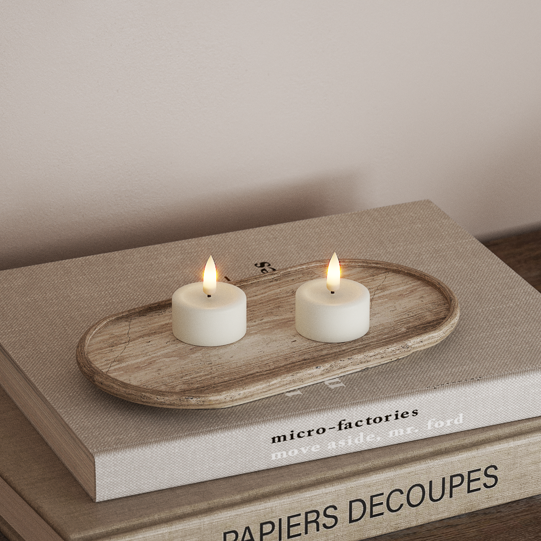 Deluxe Homeart LED Waxinelichtjes 2 stuks Wit LED Waxinelichtjes 4