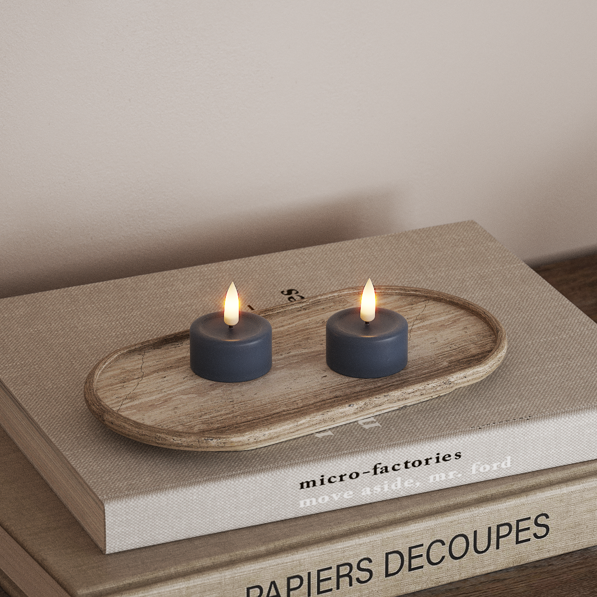 Deluxe Homeart LED Waxinelichtjes 2 stuks Ijsblauw LED Waxinelichtjes 3