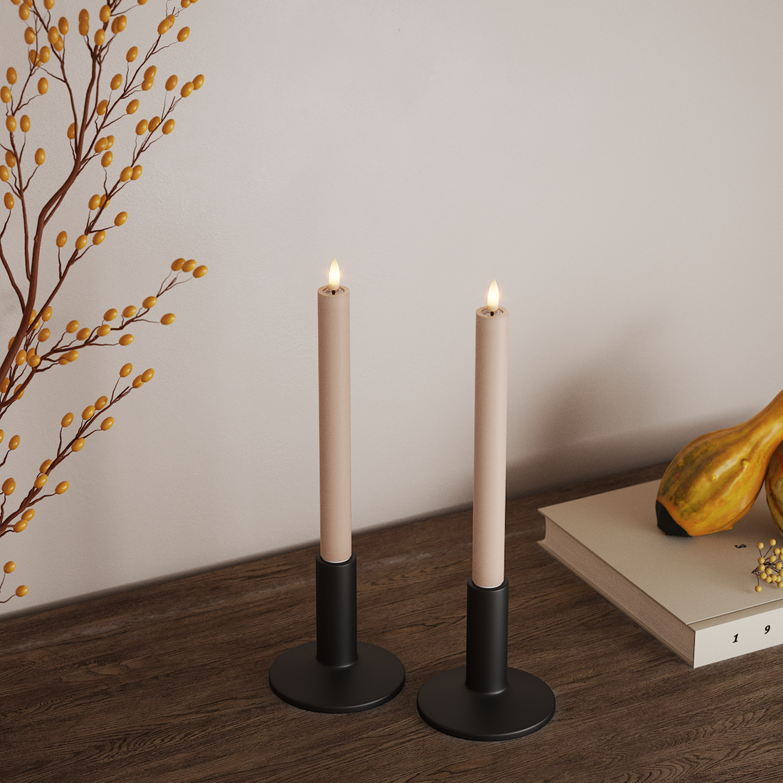 Deluxe Homeart LED Kronljus 2 st, Ø 2 x 24 cm Rose LED Kronljus 4