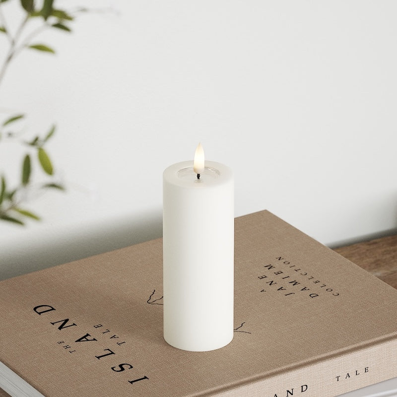 Deluxe Homeart LED Stompkaarsen Ø 5 x 12,5 cm Wit