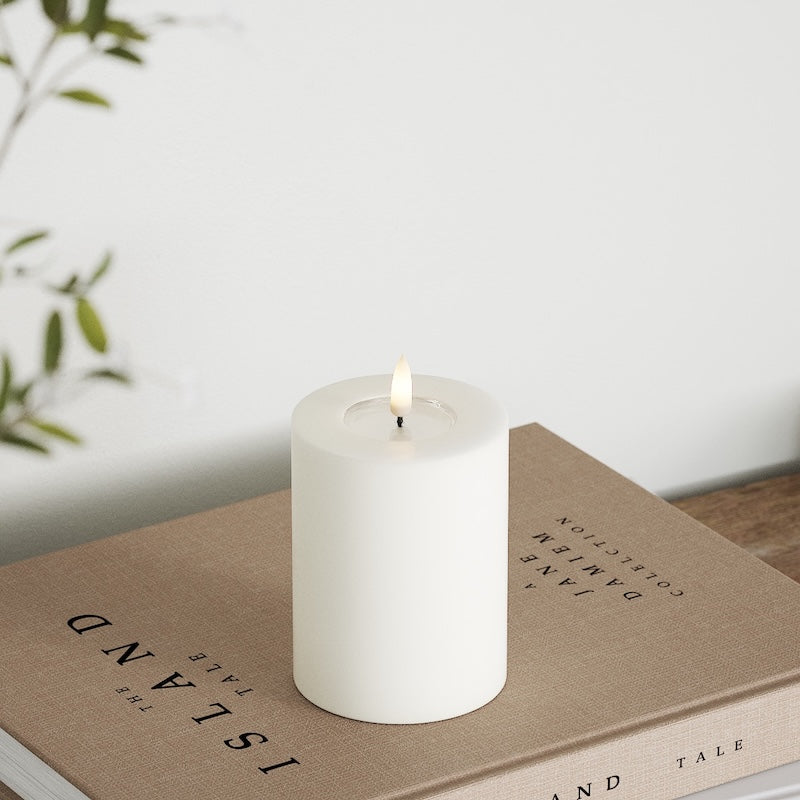 Deluxe Homeart LED Stompkaarsen Ø 7,5 x 10 cm Wit