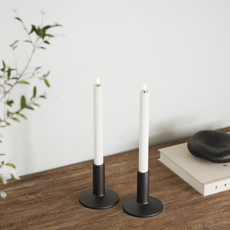 Deluxe Homeart LED Dinerkaars 2 stuks, Ø 2 x 24 cm Wit