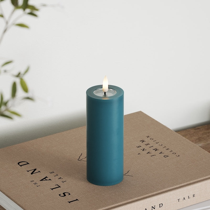 Deluxe Homeart LED Stompkaarsen Ø 5 x 12,5 cm Petrol