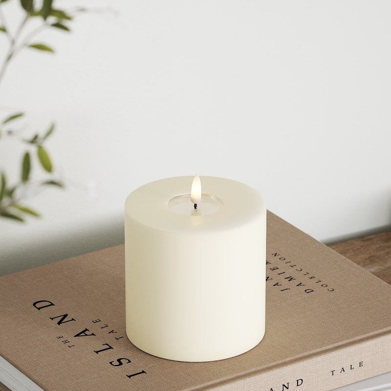 Deluxe Homeart LED Stompkaarsen Ø 10 x 10 cm Cream