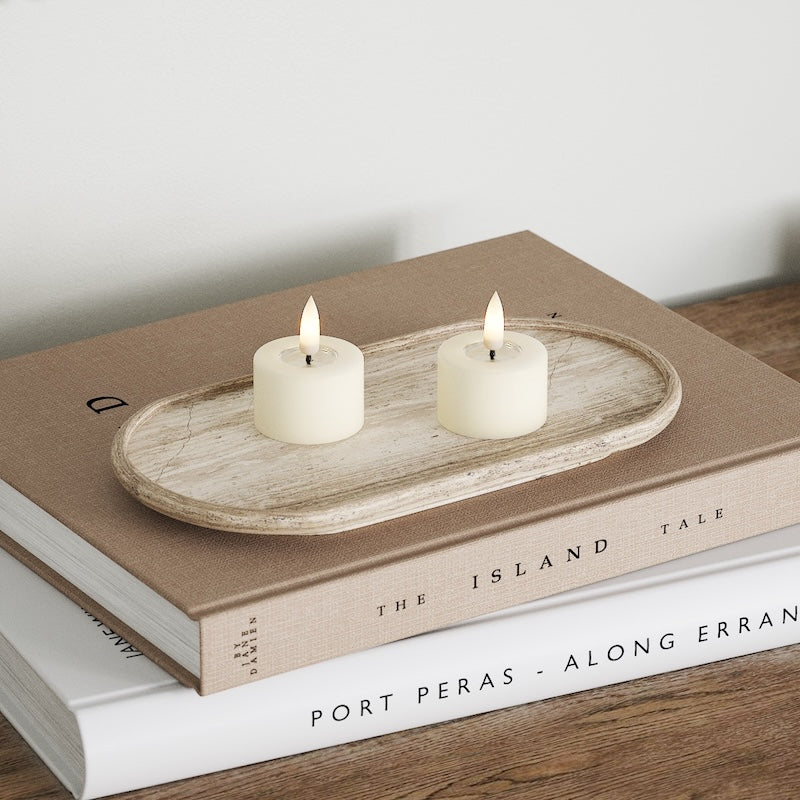 Deluxe Homeart LED Waxinelichtjes 2 stuks Cream