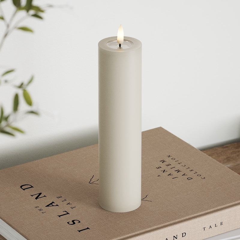 Deluxe Homeart LED Stompkaarsen Ø5 x 20 cm Zand