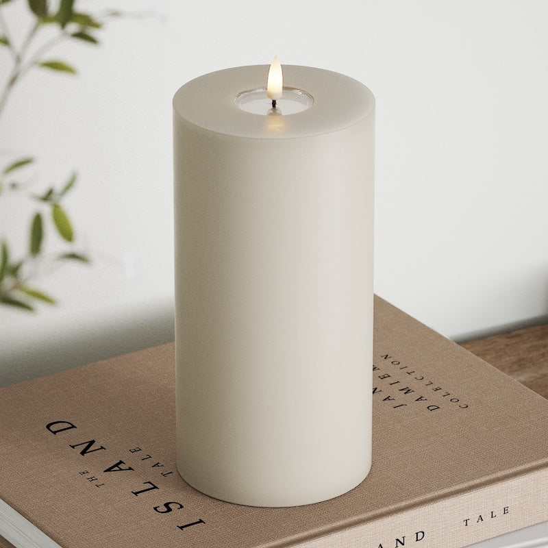 Deluxe Homeart LED Stompkaarsen Ø 10 x 20cm Zand