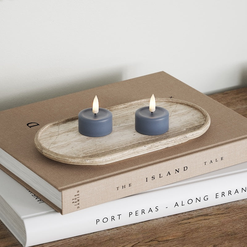 Deluxe Homeart LED Waxinelichtjes 2 stuks Ijsblauw