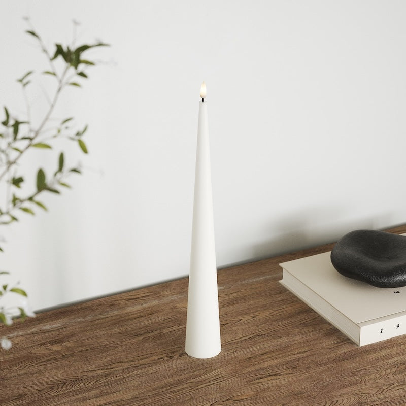 Deluxe Homeart Kegellamp D 5 x H 38 cm Wit