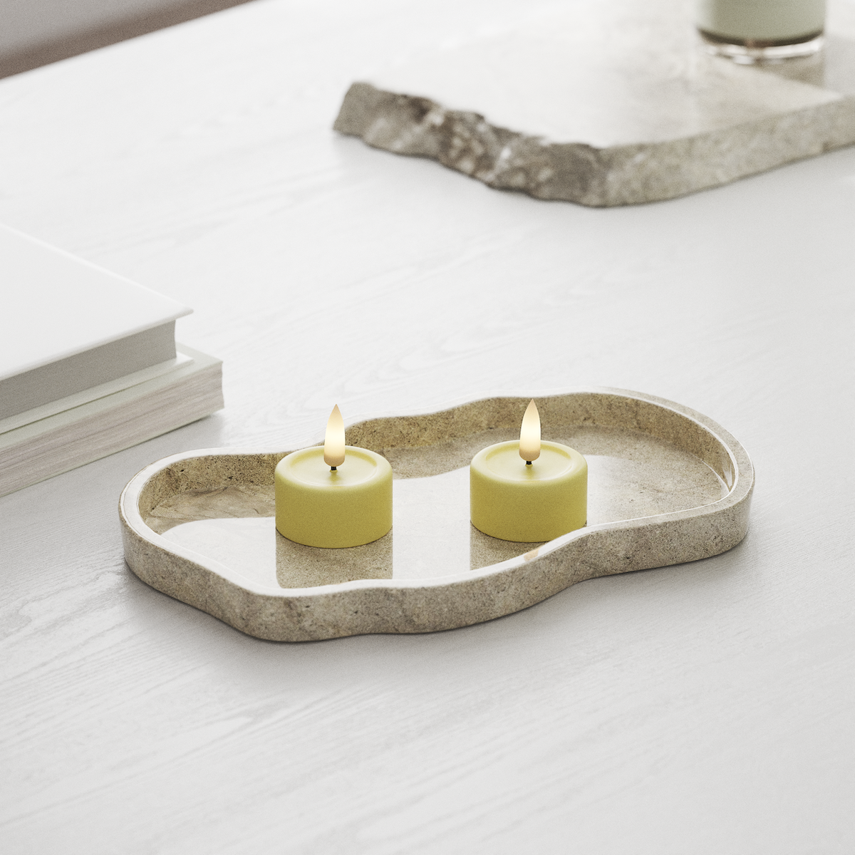 Deluxe Homeart LED Waxinelichtjes 2 stuks Lichtgeel LED Waxinelichtjes 1