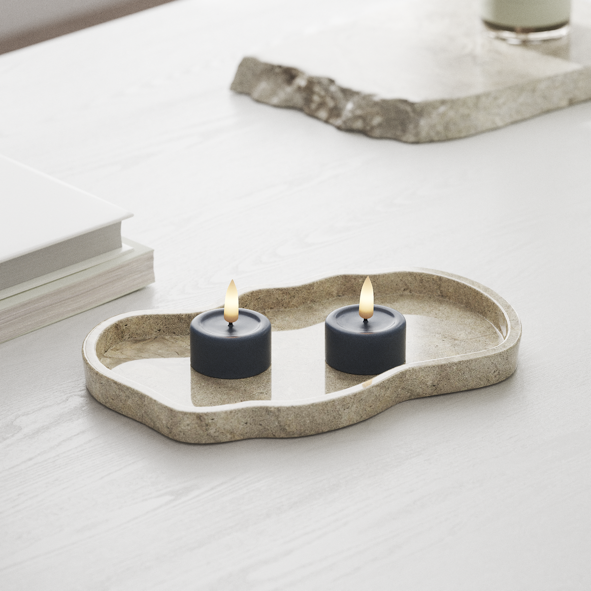 Deluxe Homeart LED Waxinelichtjes 2 stuks Ijsblauw LED Waxinelichtjes 1