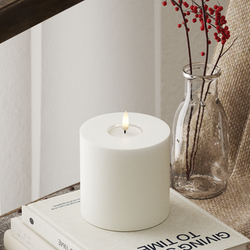 Deluxe Homeart LED Stompkaarsen Ø 10 x 10 cm Wit LED Stompkaarsen 4