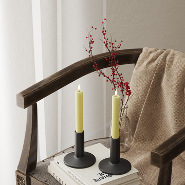 Deluxe Homeart LED Dinerkaars 2 stuks, Ø 2 x 15 cm Lichtgeel LED Dinerkaars 4