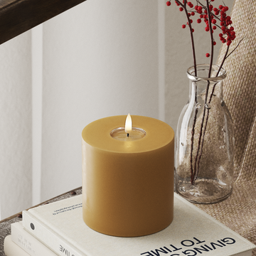 Deluxe Homeart LED Stompkaarsen Ø 10 x 10 cm Curry LED Stompkaarsen 4