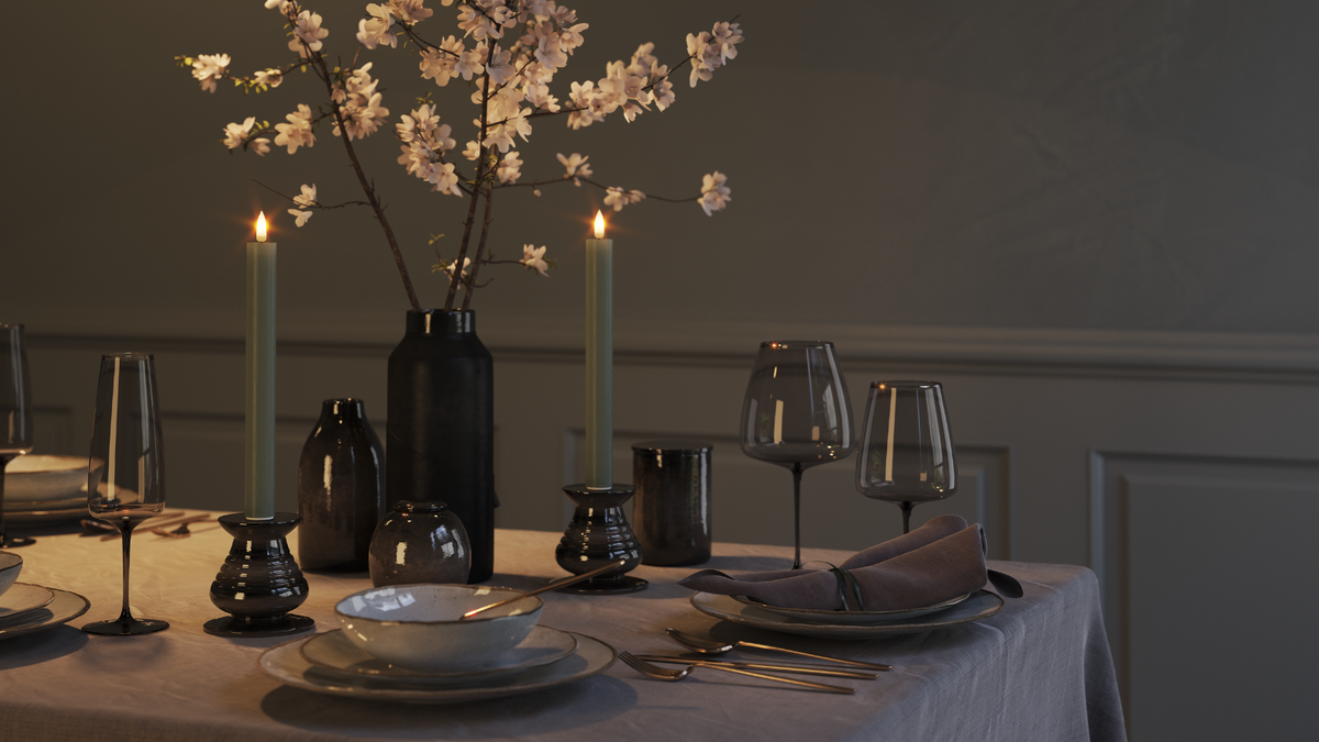 LED Dinerkaars Met levensecht LED vlam