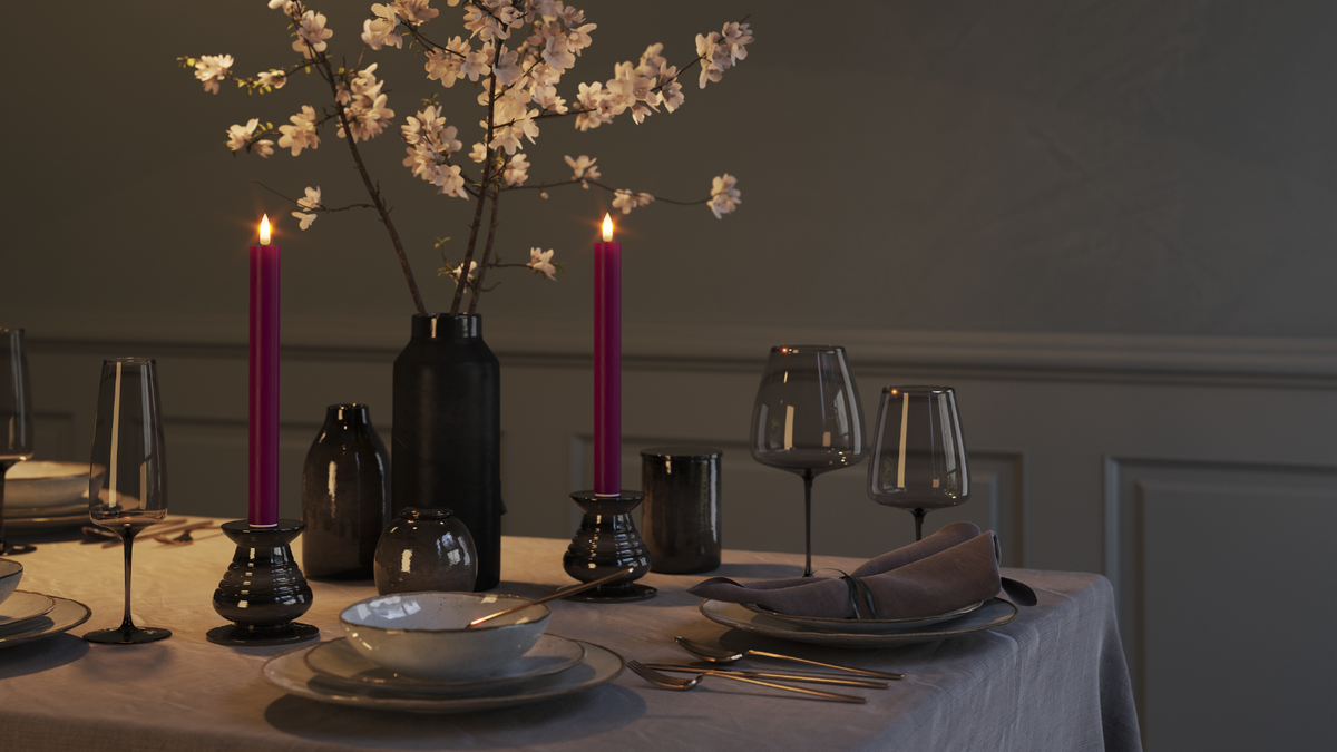 LED Dinerkaars Met levensecht LED vlam