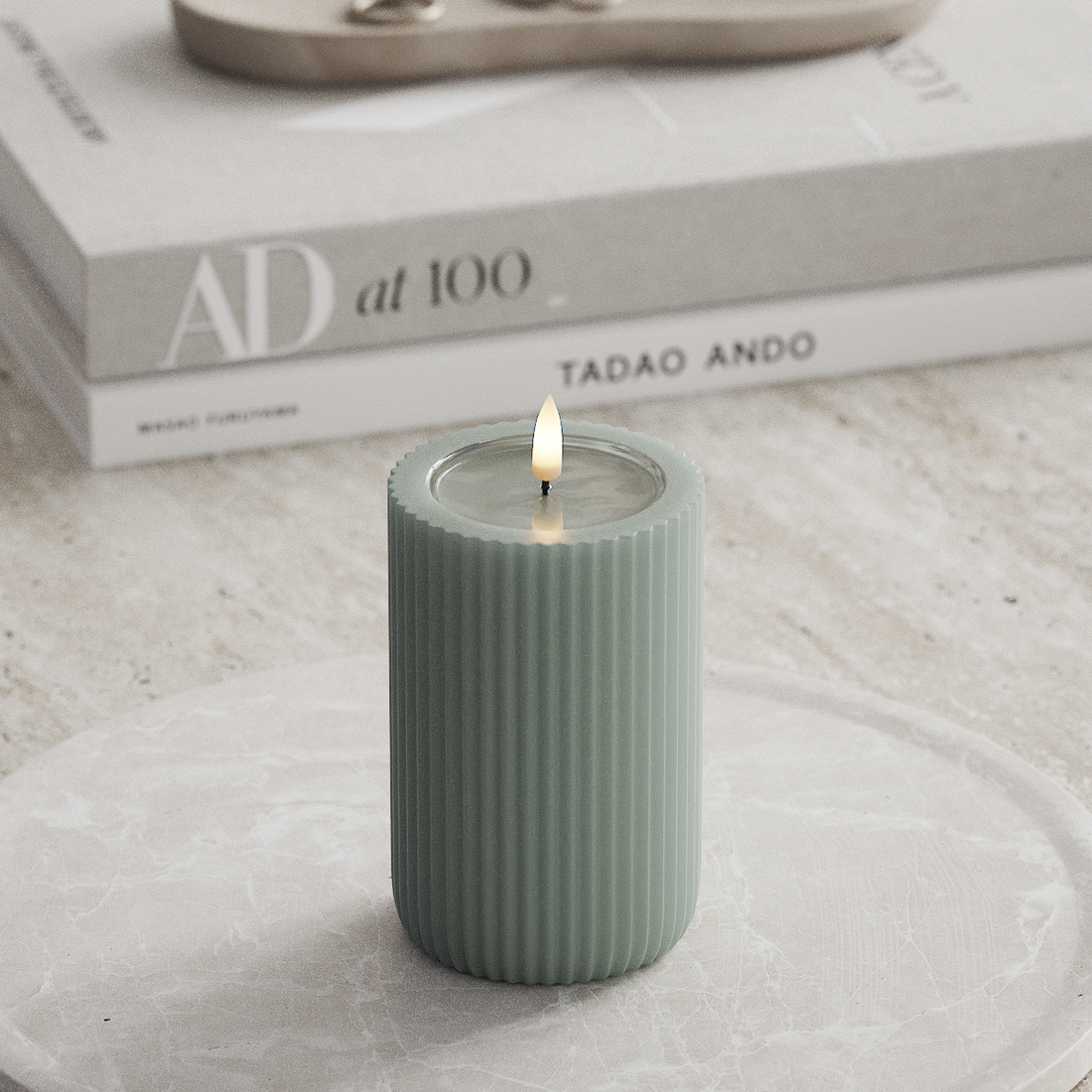 Deluxe Homeart Unique Φωτιστικό αυλάκωσης LED D 8 x 12,5 cm Φασκόμηλο πράσινο unique φως αυλάκωσης 3