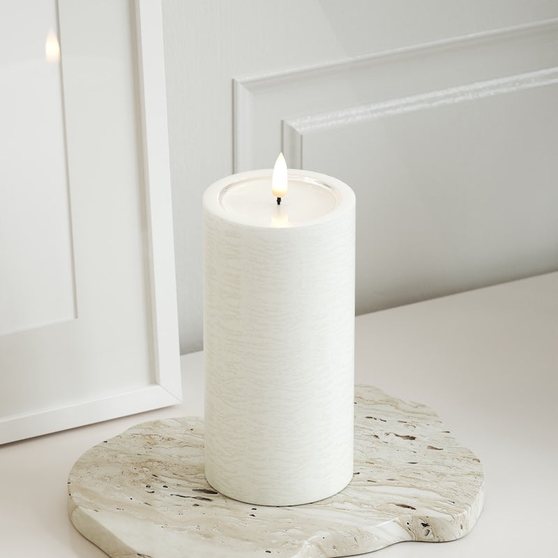 Unique Candles Unique LED Stompkaarsen D 7,5 x 15 cm Wit