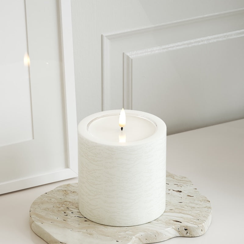 Unique Candles Unique LED Stompkaarsen D 10 x 10 cm Wit