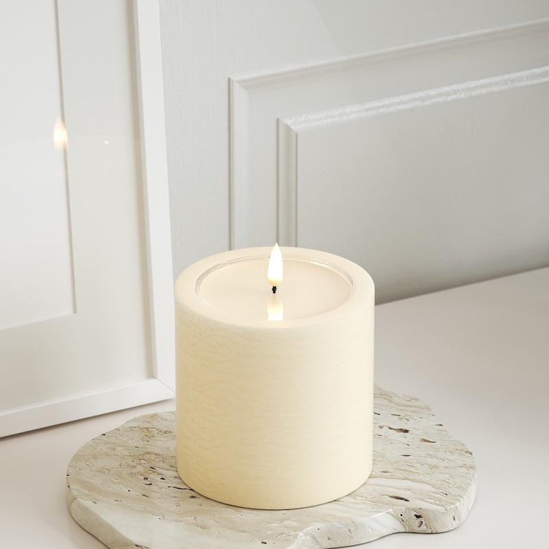 Unique Candles Unique LED Stompkaarsen D 10 x 10 cm Cream