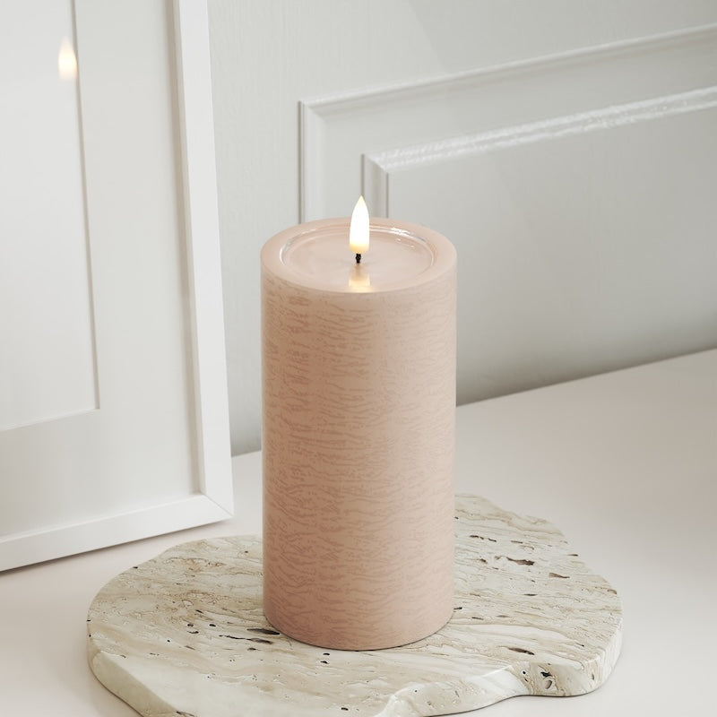 Unique Candles Unique LED Stompkaarsen D 7,5 x 15 cm Roze