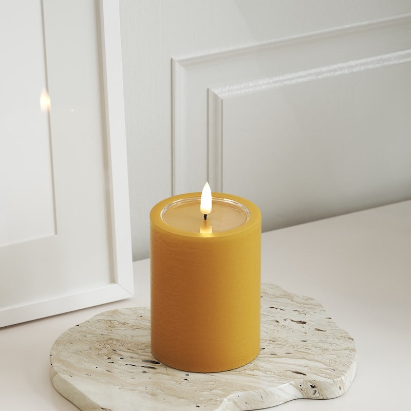 Unique Candles Unique LED Stompkaarsen D 7,5 x 10 cm Curry