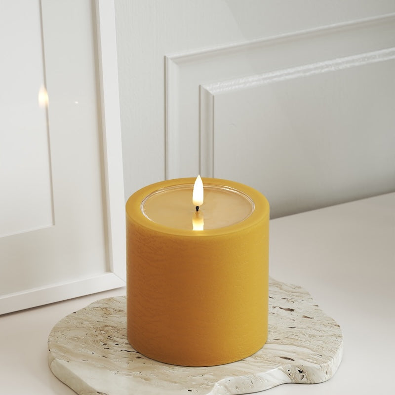 Unique Candles Unique LED Stompkaarsen D 10 x 10 cm Curry