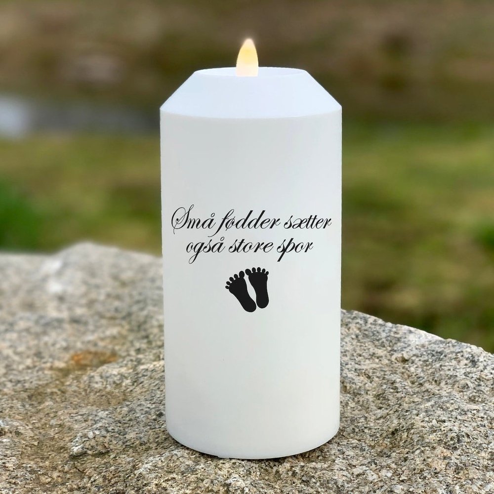 LED Gravlys Selv små fødder sætter dybe spor Deluxe Homeart 1