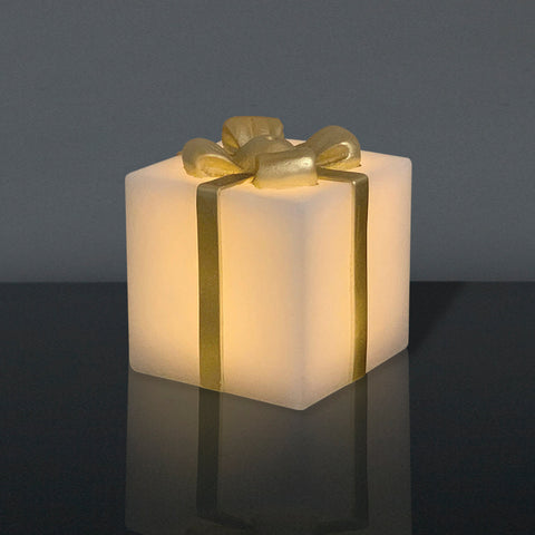 LED Geschenk met gouden strik Groot 1 DeluxeHomeartshop Belgien